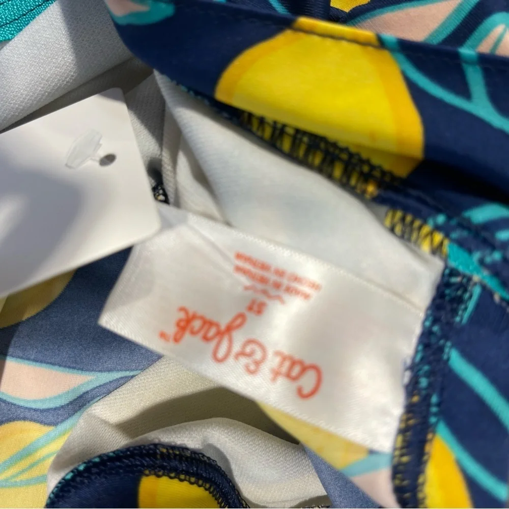 Cat & Jack Blue and Yellow Fruit Print Bodysuit